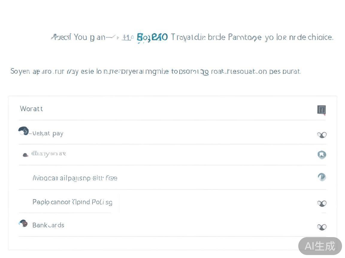 第二步，选择合适的支付方式。常见的方式有微信支付、